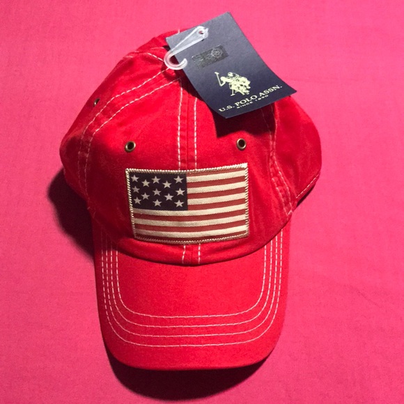 U.S. Polo Assn. Other - Red American Flag Ball Cap